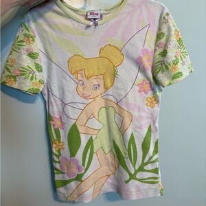 Vintage 2000’s Disney Store Tinkerbell Fairy 2 pc PJ Set Size 10 Girls